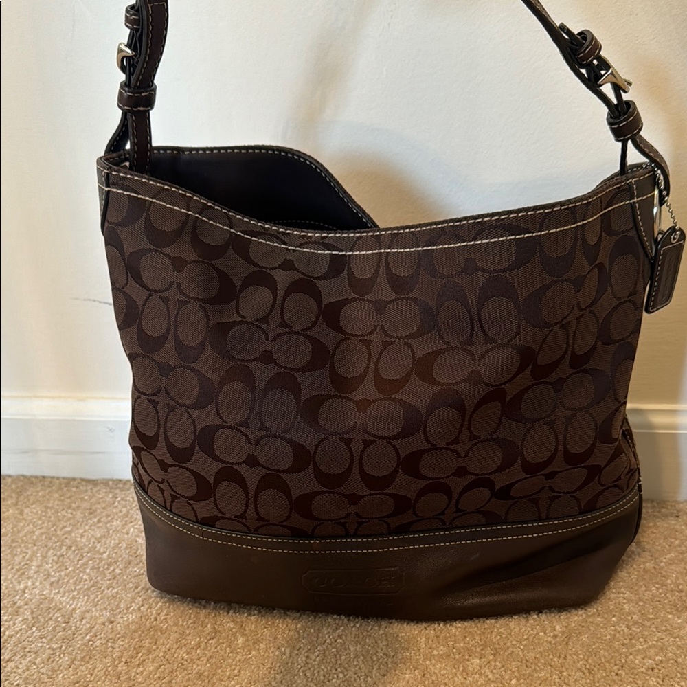 Coach Brown Signature Shoulder Bag